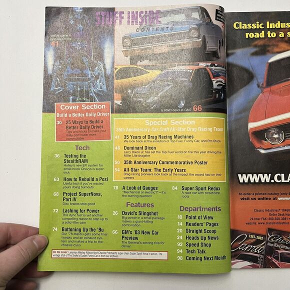 Vintage Car Craft Magazine October 2002 Classic Cars Muscle Cars Automobiles - Picture 3 of 4